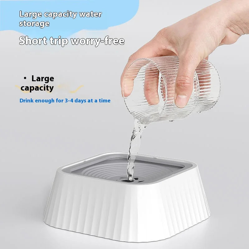 Pet Water Fountain with Floating Plates No Spill Dog Water Bowl Clean Drinking Slow Feeder Anti-Splash Pet for Dogs for Pet
