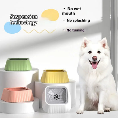 Pet Water Fountain with Floating Plates No Spill Dog Water Bowl Clean Drinking Slow Feeder Anti-Splash Pet for Dogs for Pet